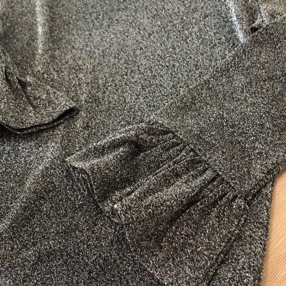 Nwt Jcrew black silver shimmering top sz s - Picture 7 of 9